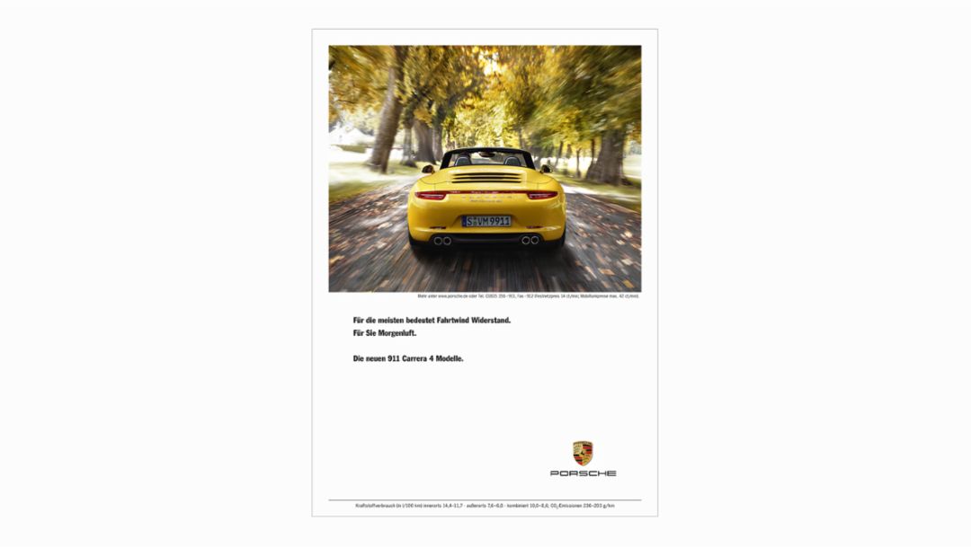 Porsche Anzeige zwischen 1994 und heute
